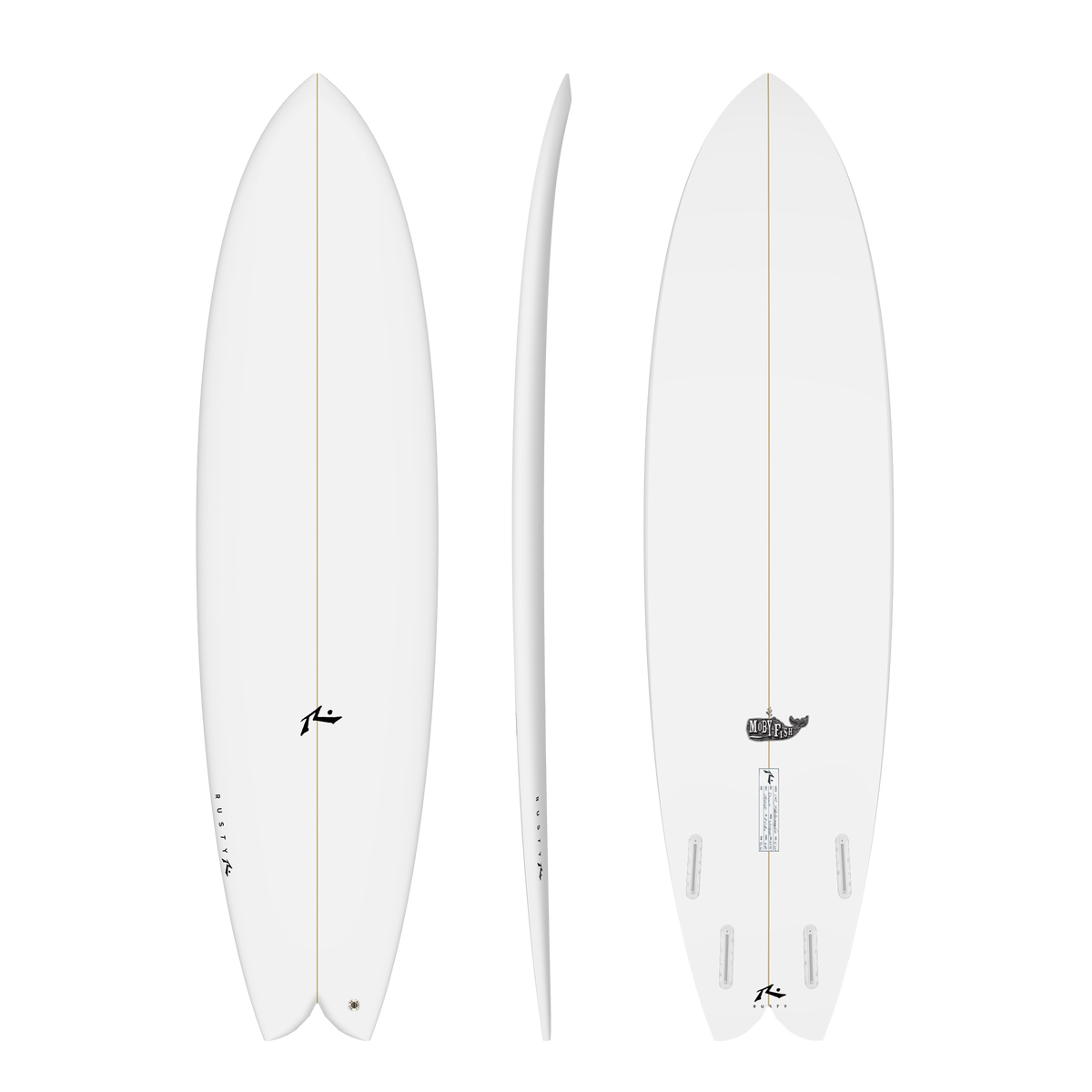 Moby Fish 7&#39;6&quot; x 22.75 X 3.05 - 59.90L, Swallow, 4x  Futures Fin Boxes, PU - ID:955077