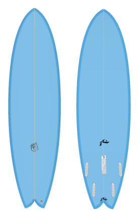 NSMF - Not So Moby Fish 6&#39;8&quot; x 21.25 X 2.74 - 44.30L, Swallow, 4x  Futures Fin Boxes, PU - ID:926171