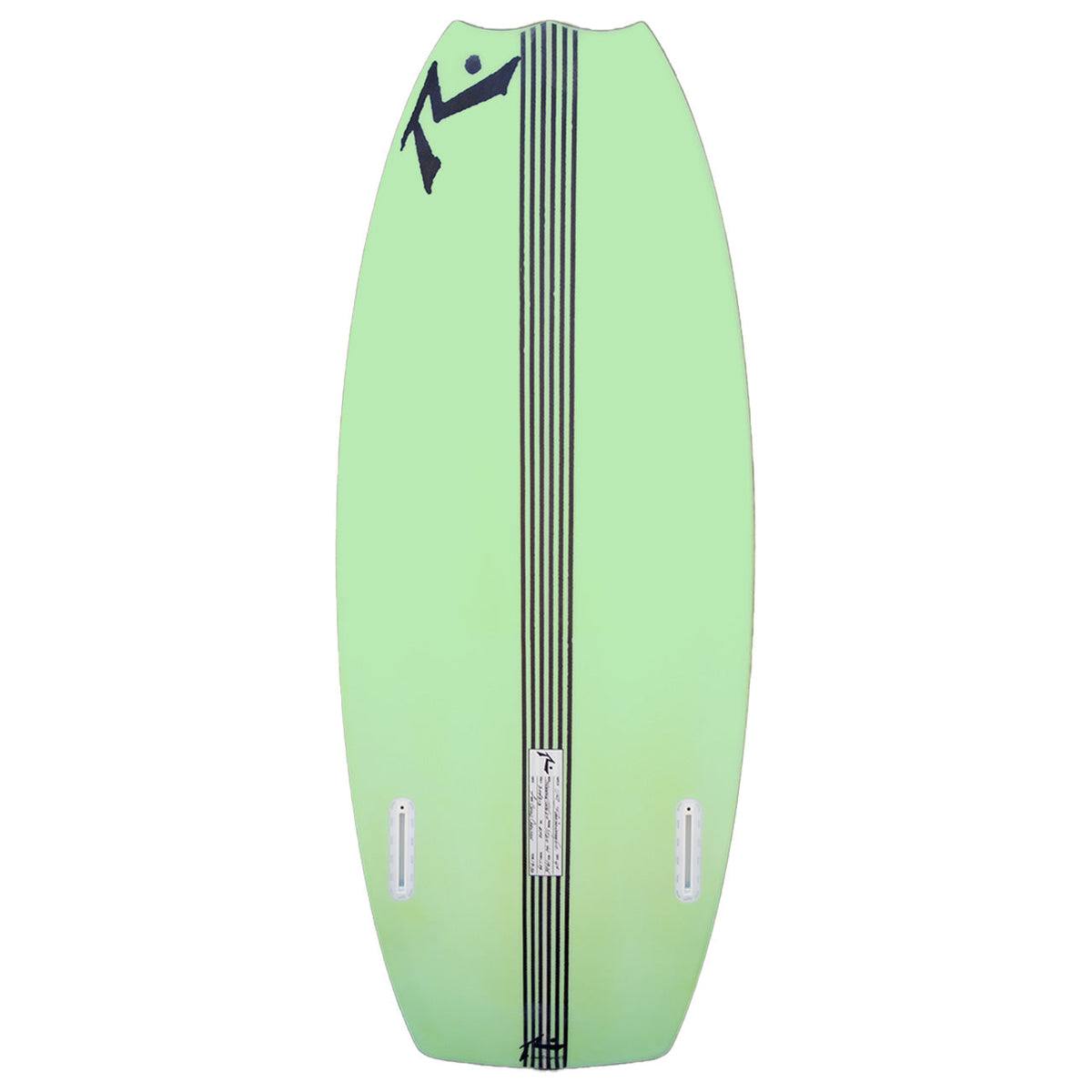 Snaggle Tooth 2.0 Wakesurf Board - Green - Rusty Wakesurf - Bottom View