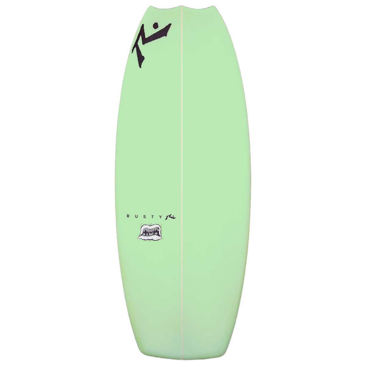 Snaggle Tooth 2.0 Wakesurf Board - Green - Rusty Wakesurf - Top View