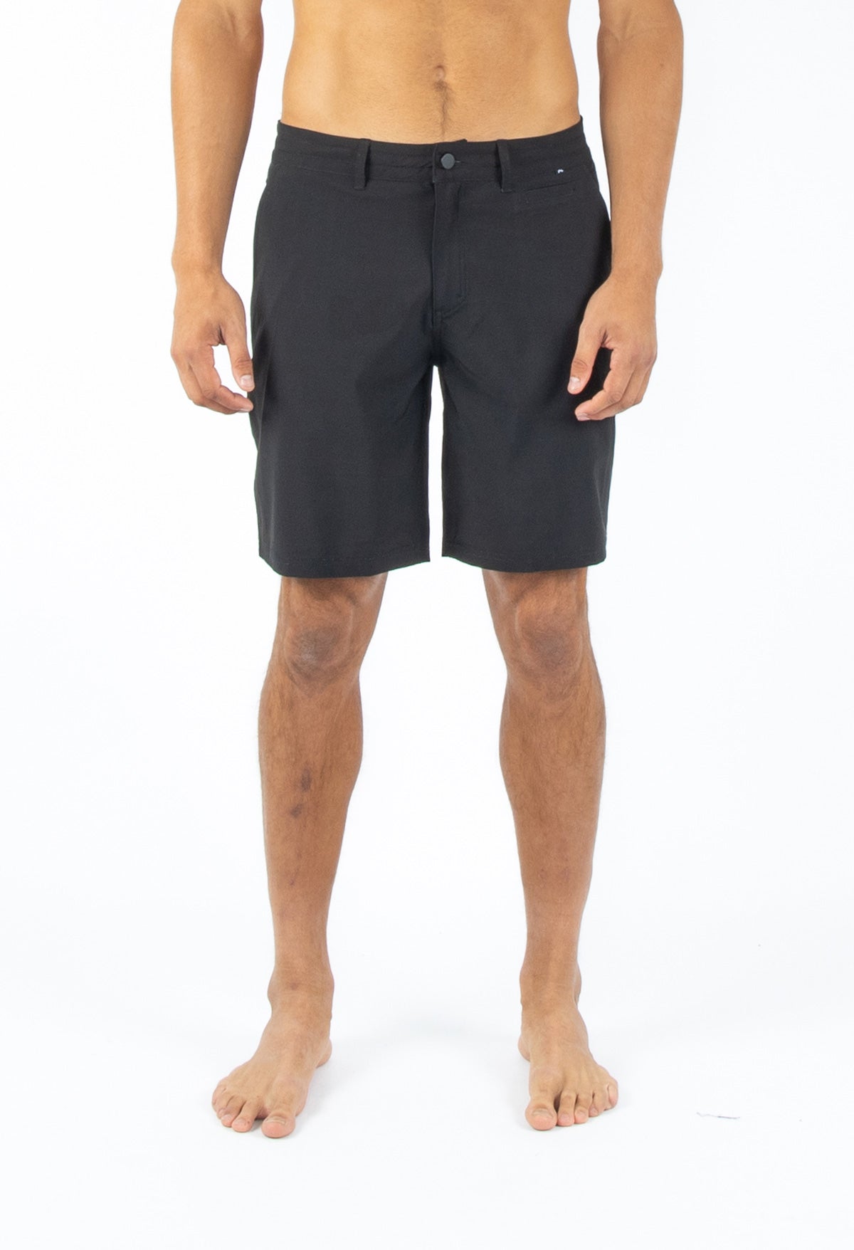 MENS HUNTER 19&quot; HYBRID BOARDSHORT BLACK BLACK