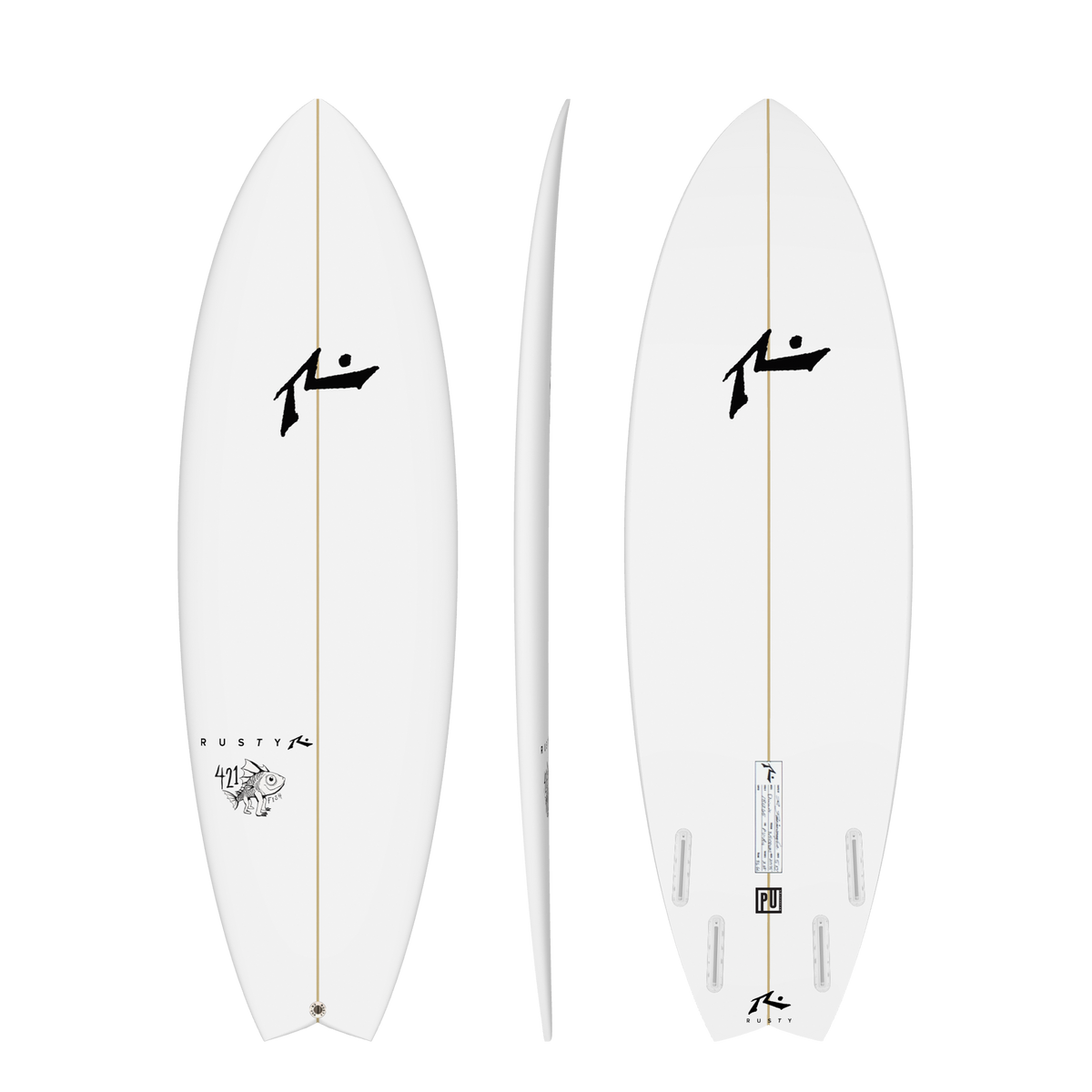 Rusty Surfboards 421 Fish Model