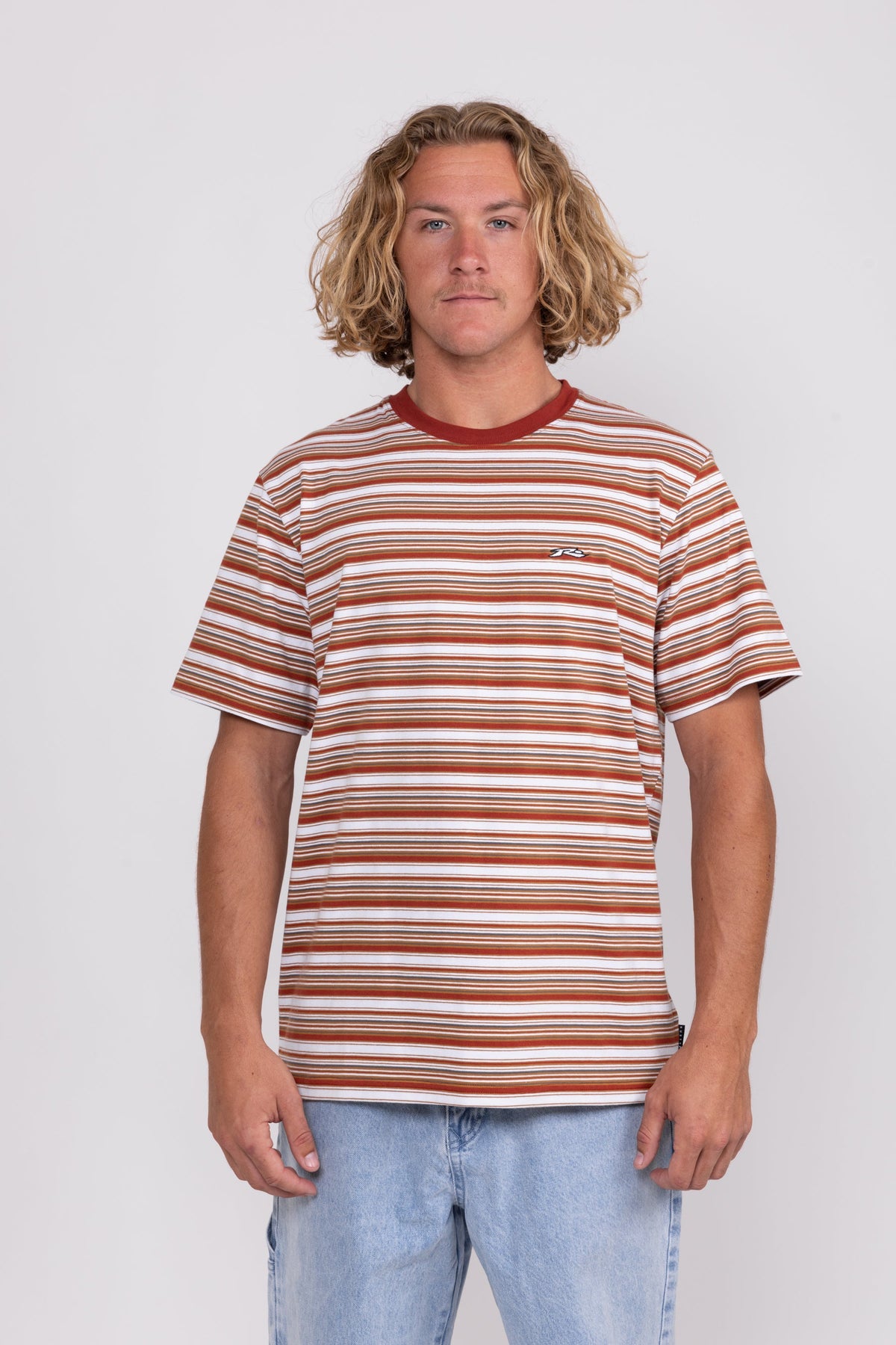 Rusty USA Backtrack Ss Tee BROWN