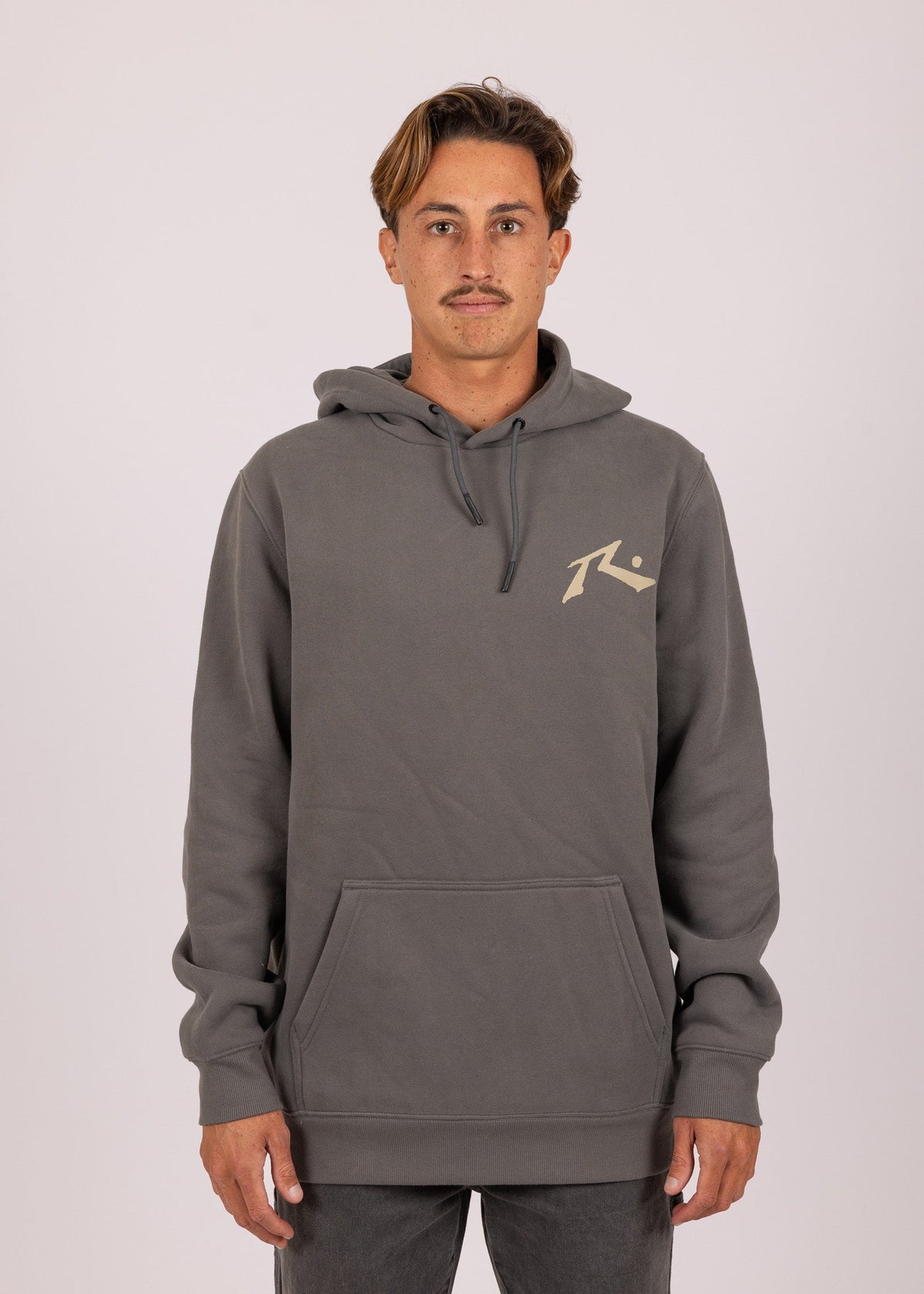 Rusty USA Boxed Out Hooded Fleece CHARCOAL