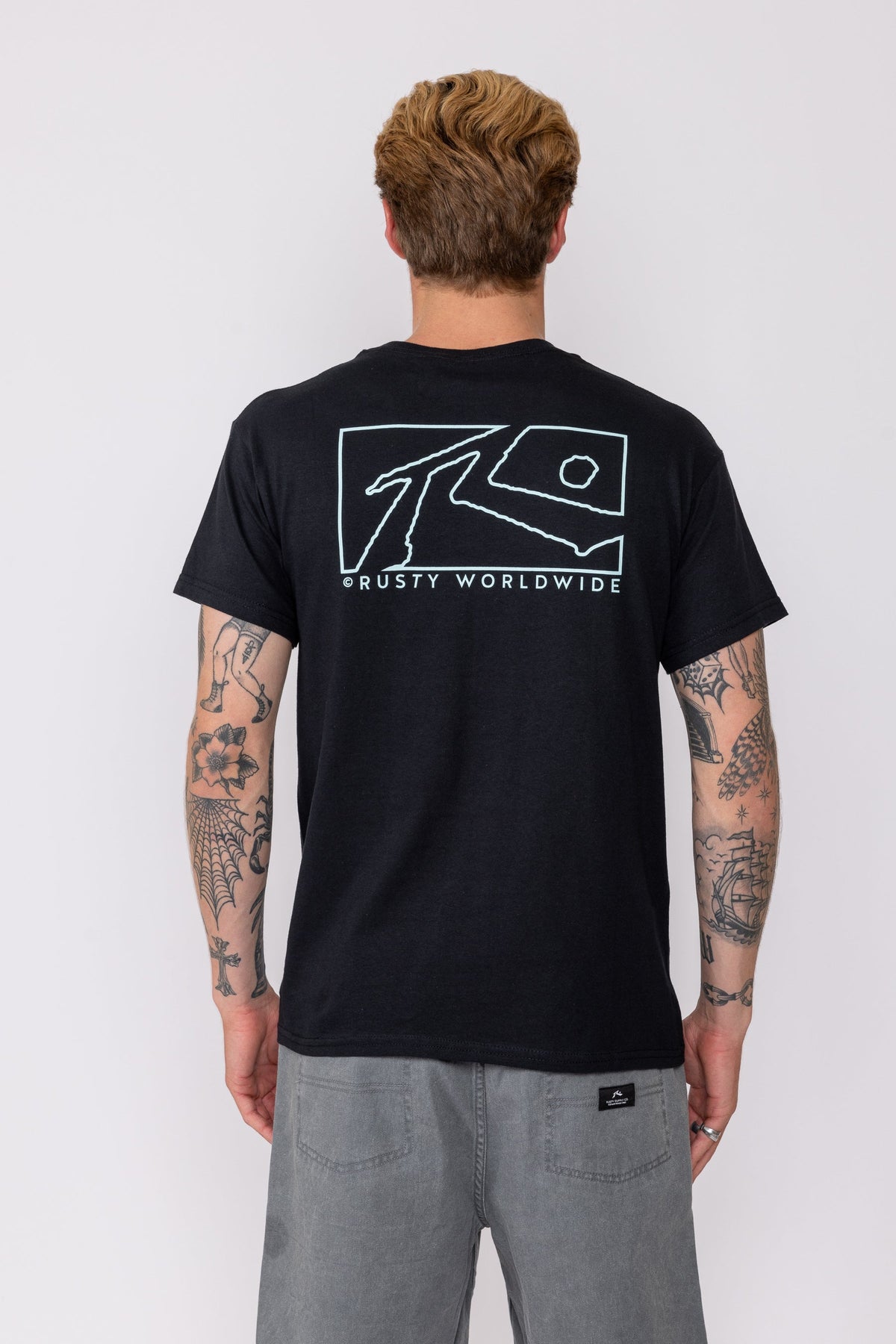 Rusty USA Boxed Out Ss Tee BLACK