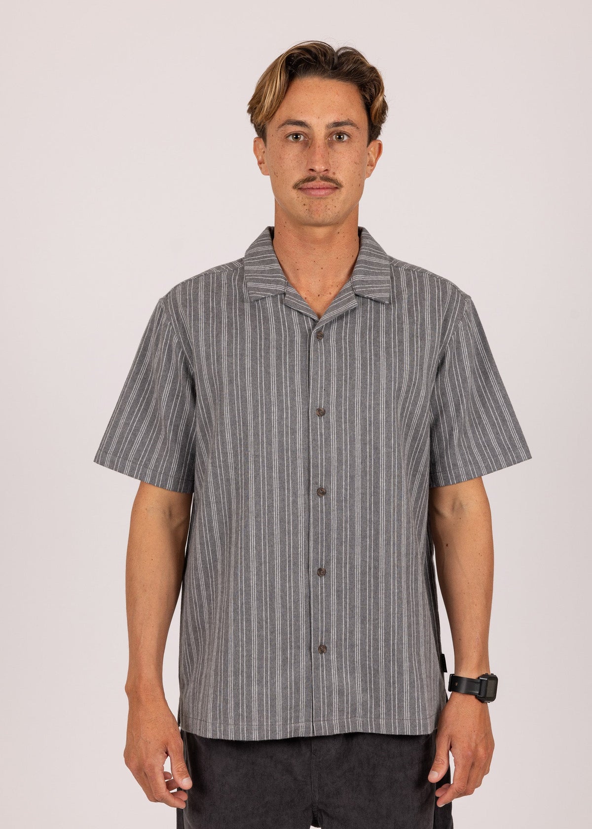 Rusty USA Down The Line Ss Shirt CHARCOAL