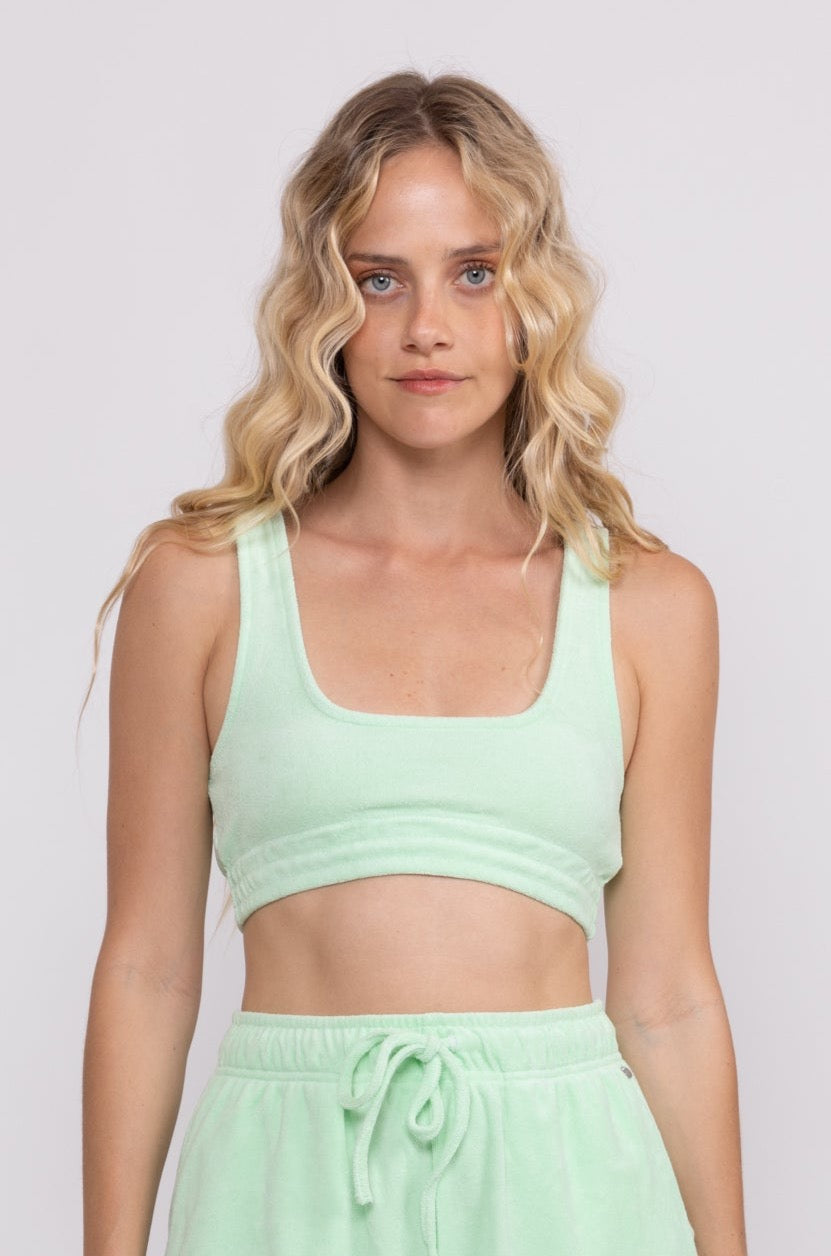 Rusty USA Emmy Terry Crop Top FRESH MINT