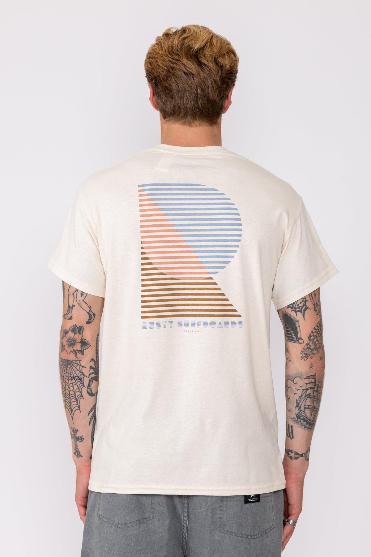 Rusty USA Line It Up Ss Tee ECRU