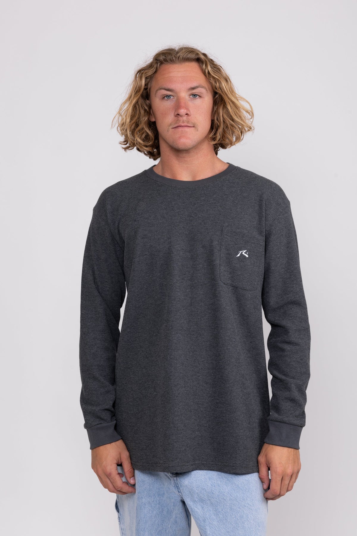 Rusty USA Long Shot Ls Tee COAL