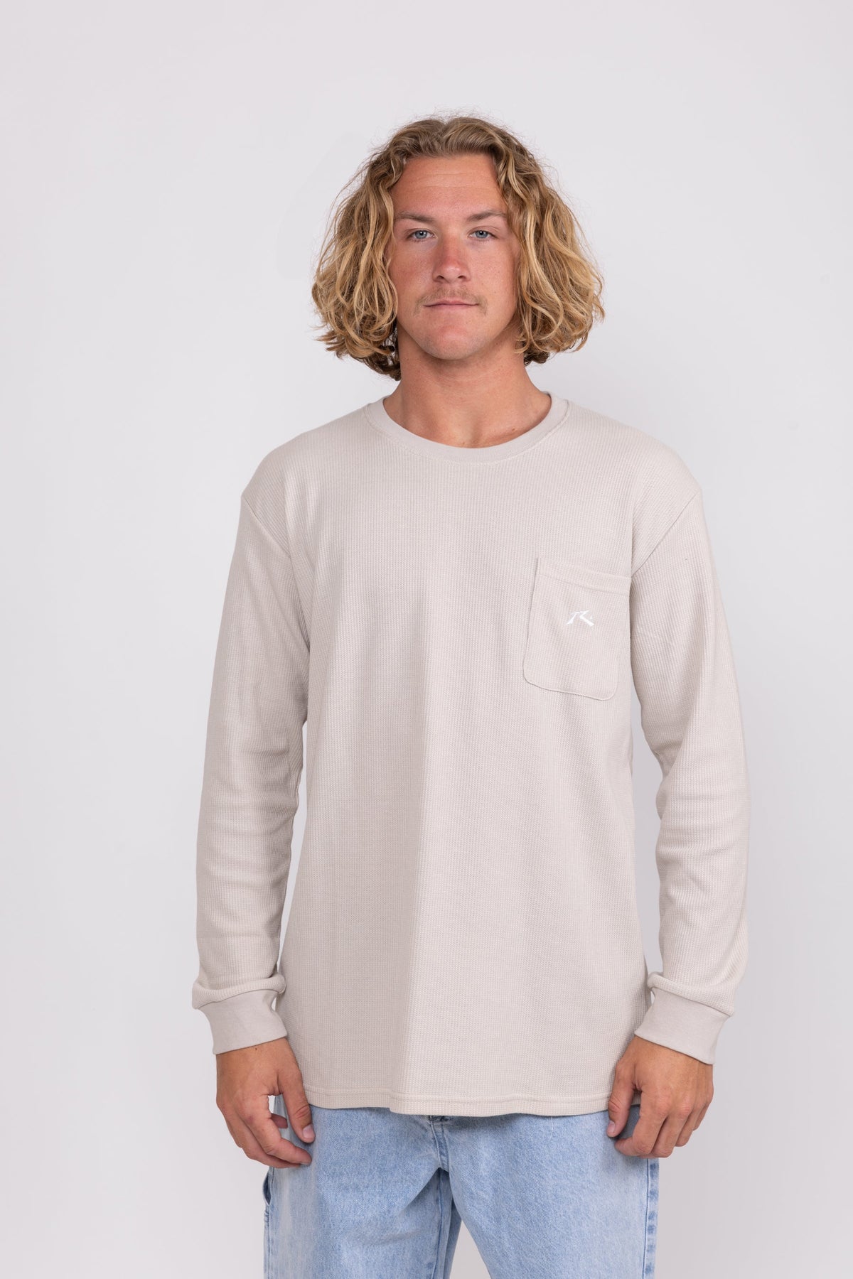 Rusty USA Long Shot Ls Tee TAUPE