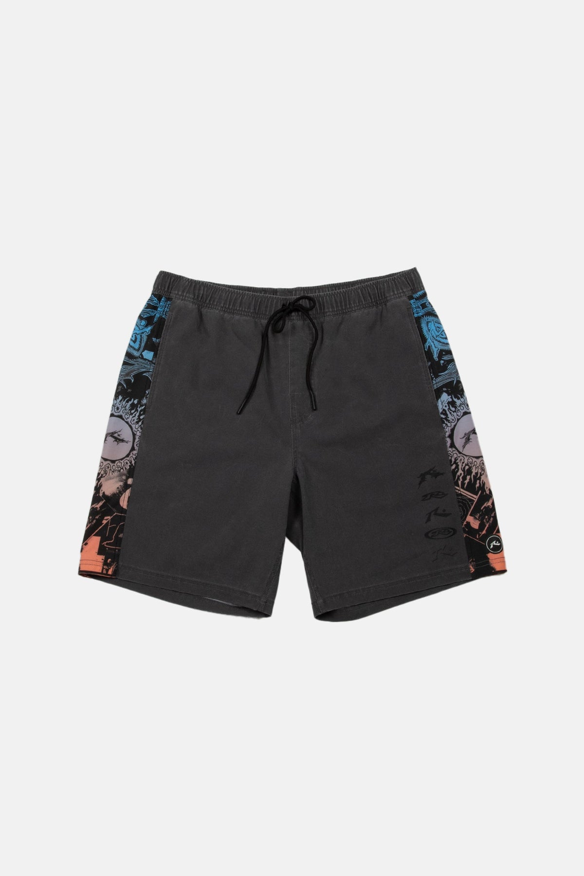 Rusty USA Lot And Tabouli Elastic Boardshort BLACK