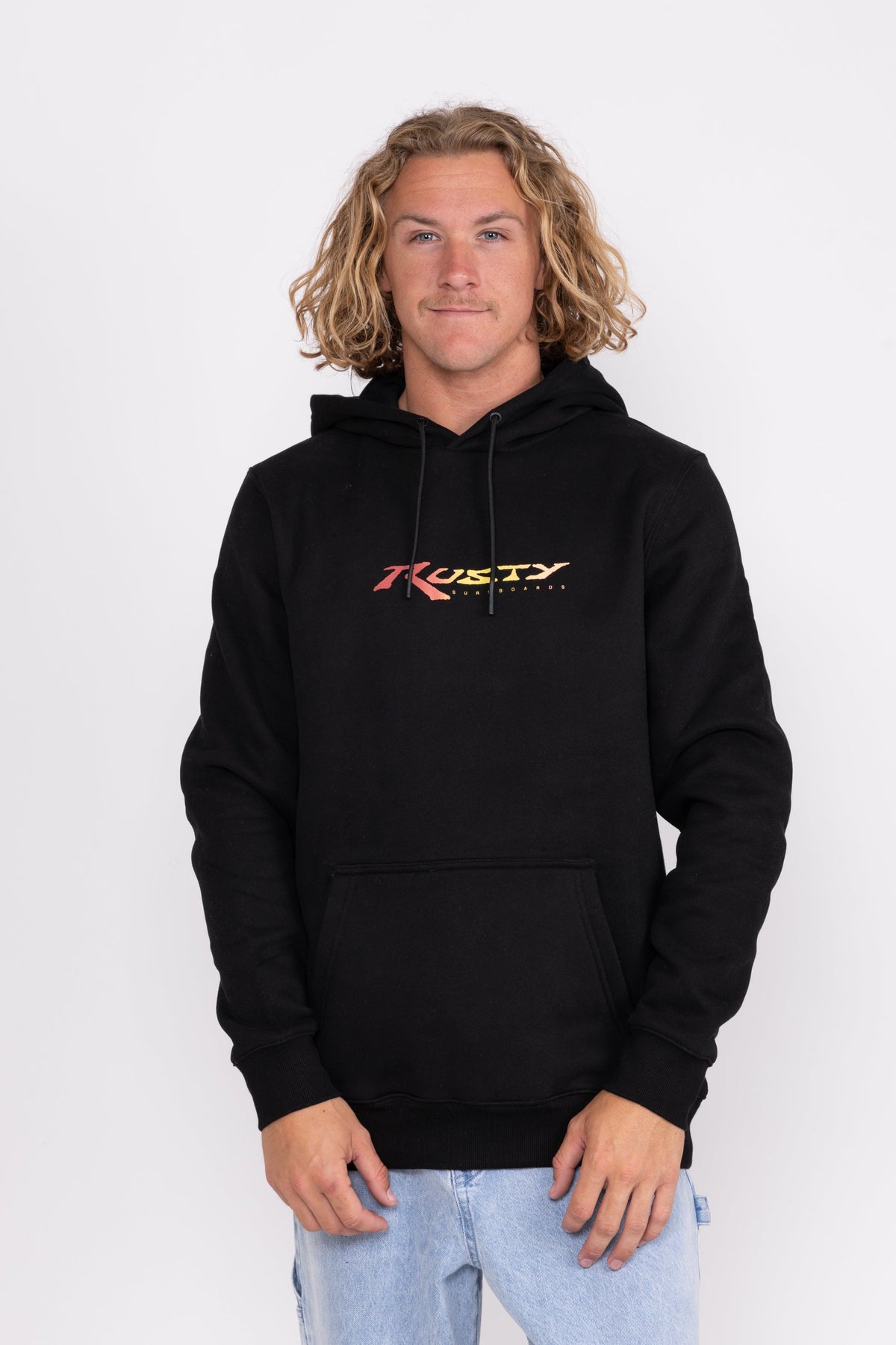 Rusty USA Ninety Mile Hooded Fleece BLACK