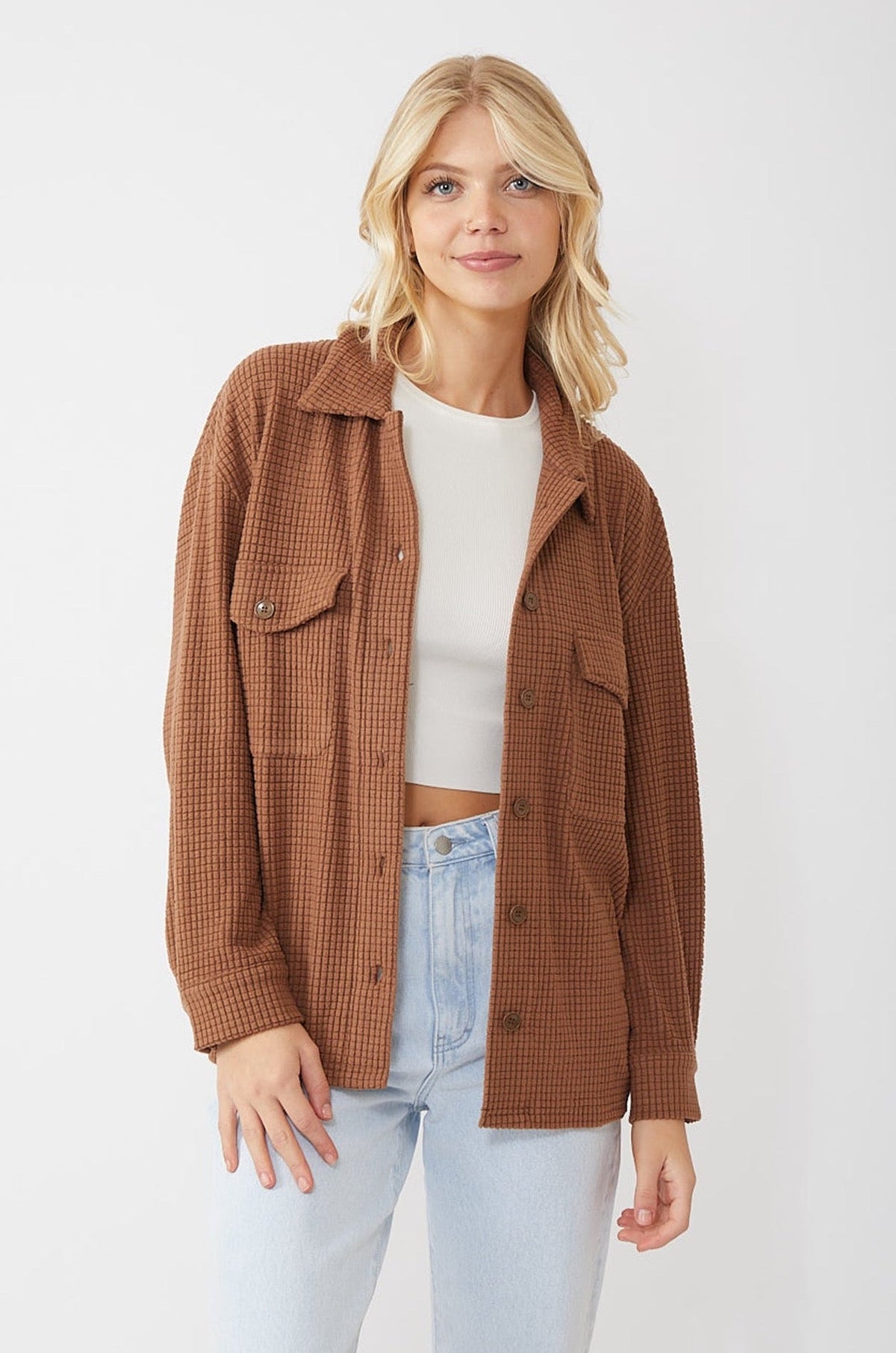 Rusty USA Poppy Overshirt Jacket CAPPUCCINO