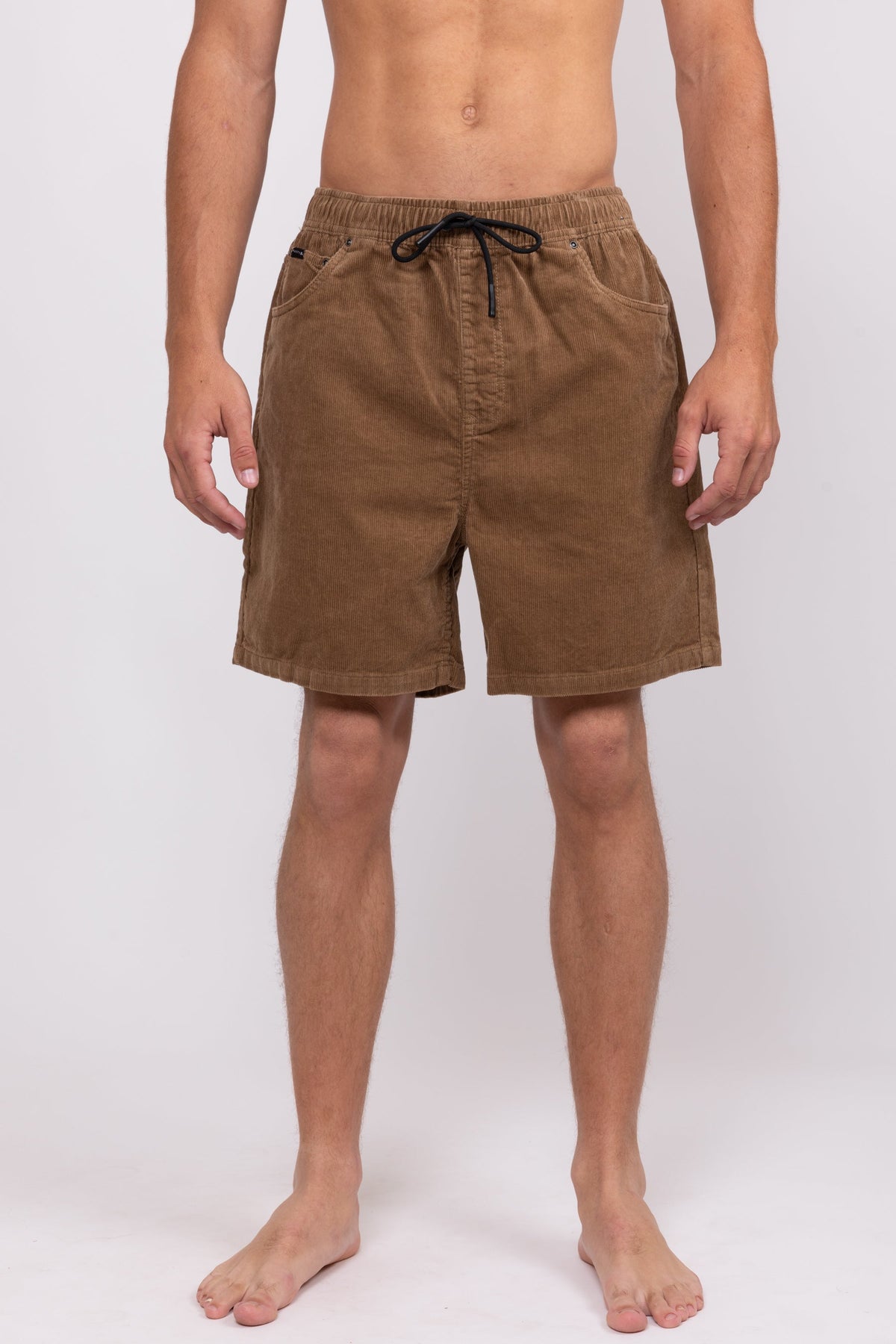 Rusty USA Rifts 14 Wale Elastic Short CAMEL