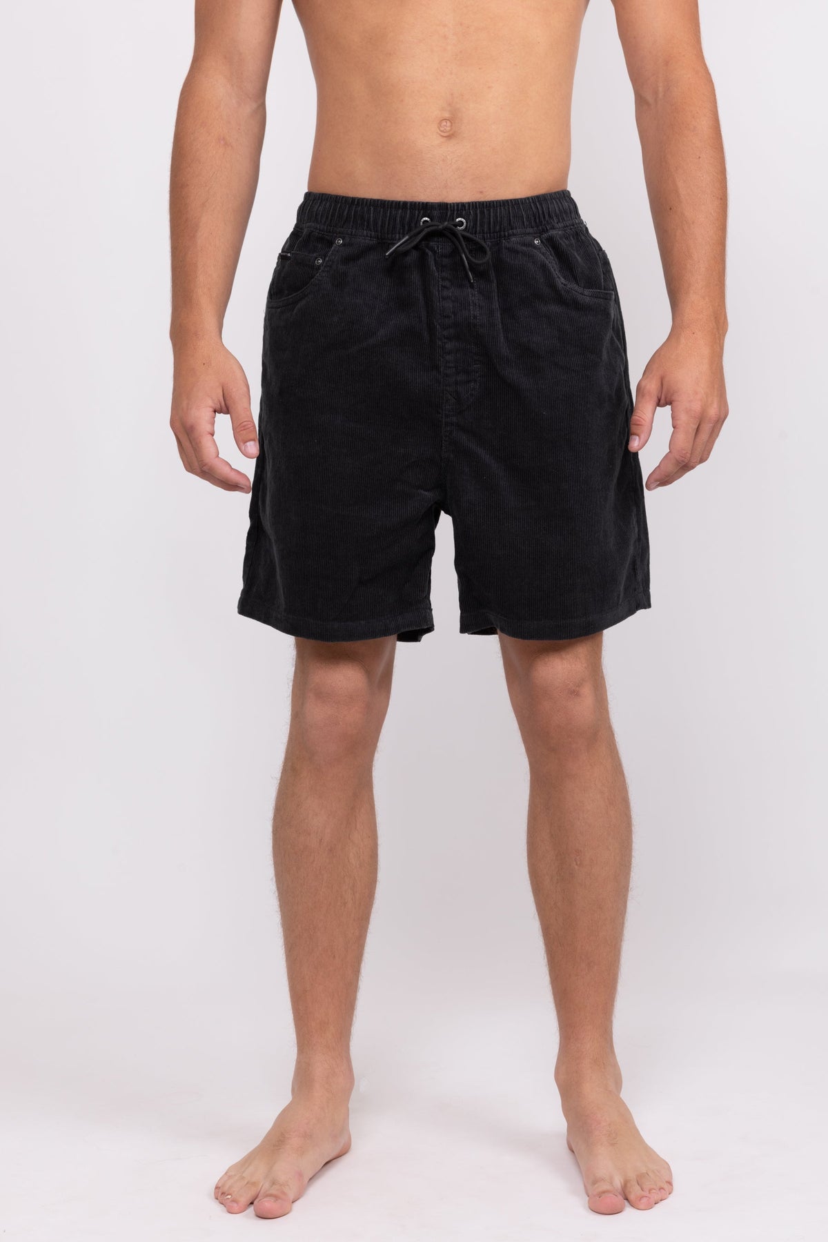 Rusty USA Rifts 14 Wale Elastic Short COAL