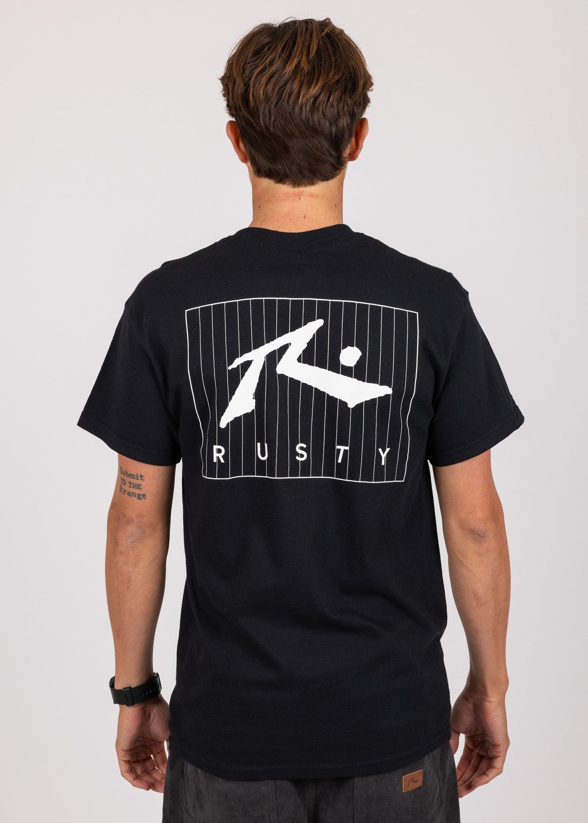 Rusty USA Rusty Line Ss Tee BLACK