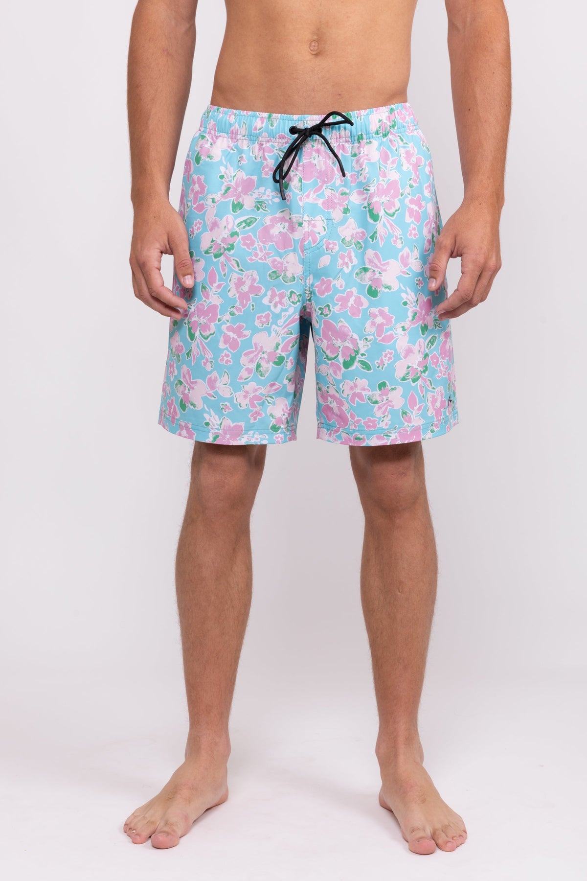 Rusty USA Sando Floral Elastic Boardshort TURQUOISE