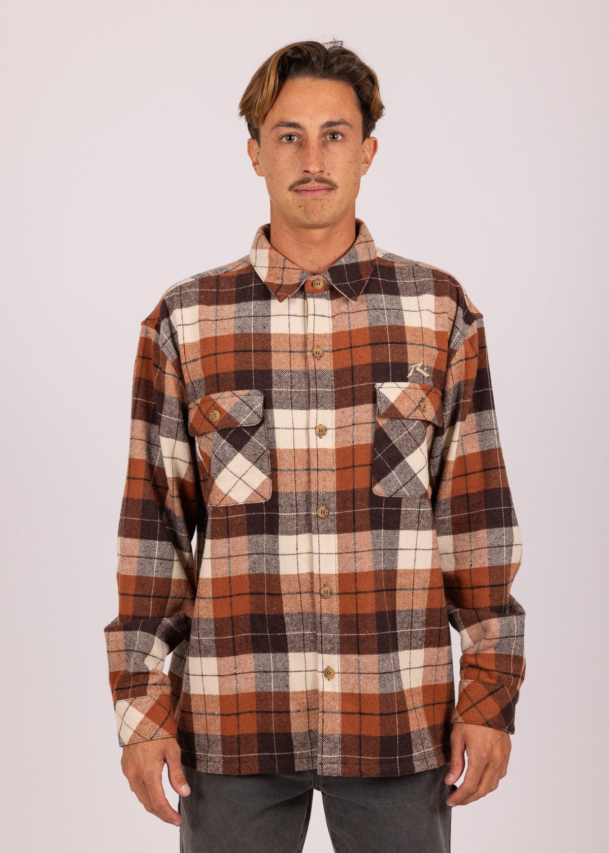 Rusty USA Sullivan Flannel CHOCOLATE