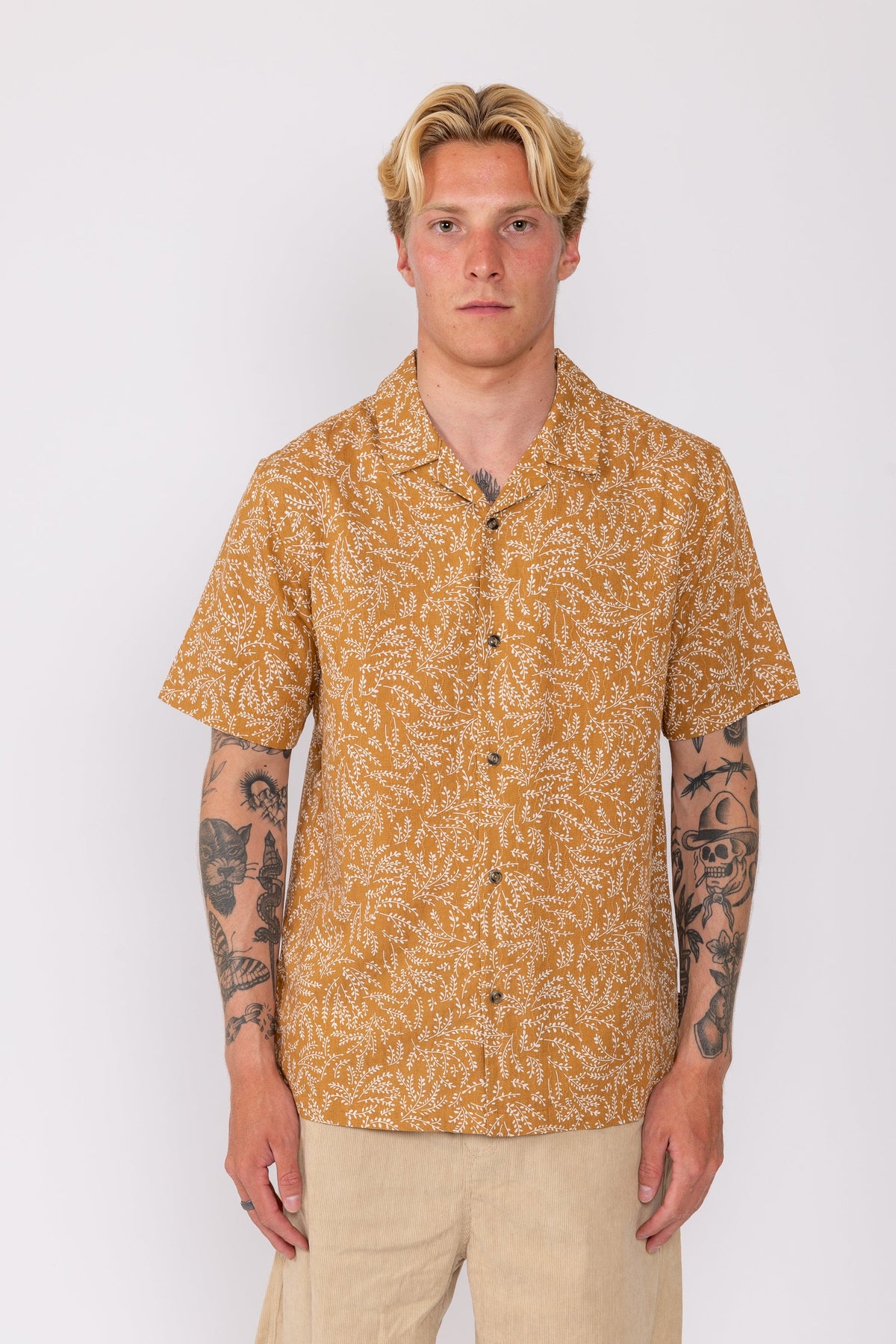 Rusty USA Sunday Best Ss Shirt CHESTNUT BROWN