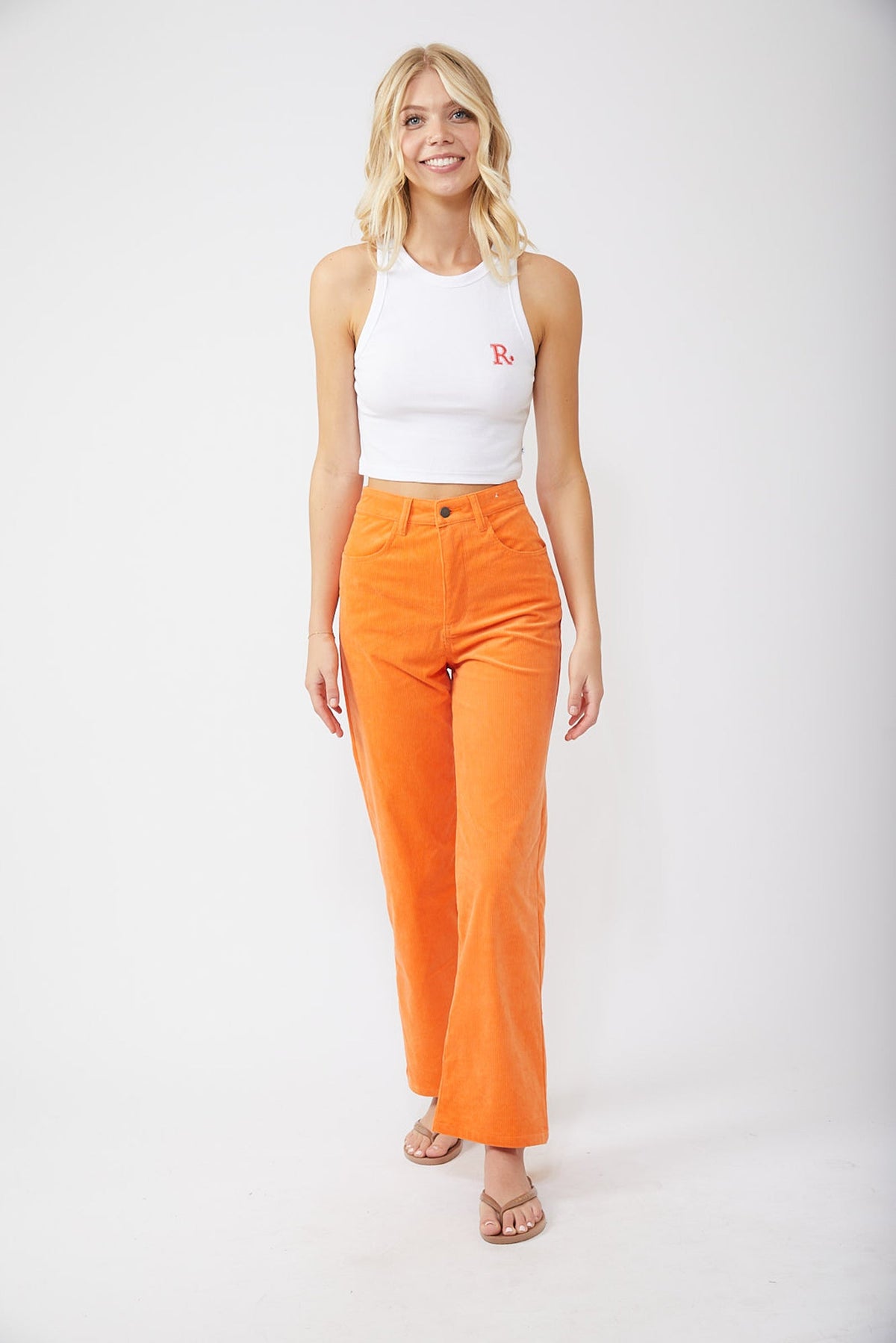 Rusty USA The Secret Cord Pant ORANGE