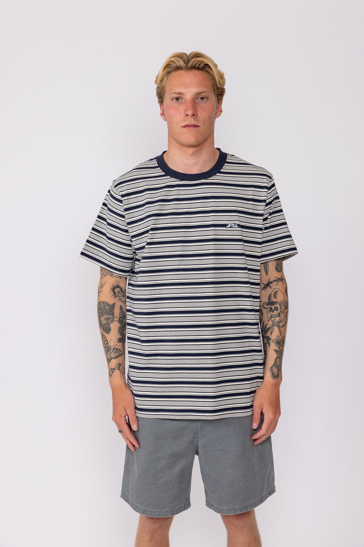 Rusty USA Track It Down Ss Tee NAVY