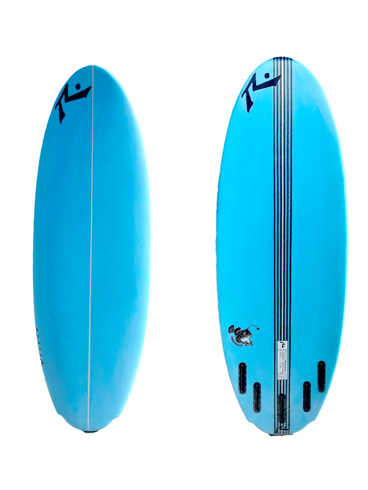 Underbite 5&#39;0&quot; x 20.0 X 1.85 - 23.00L, Wing Round, 5x  Futures Fin Boxes, EPS - ID:964184